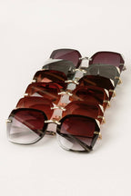 Women's Square Sunglasses with Rhinestone