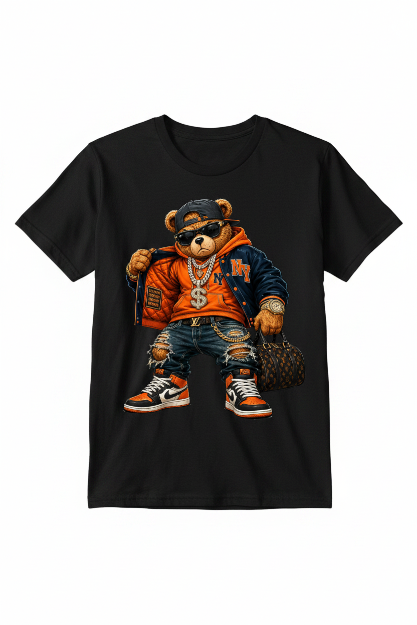 Luxe Money Bag Bear Graphic Tee