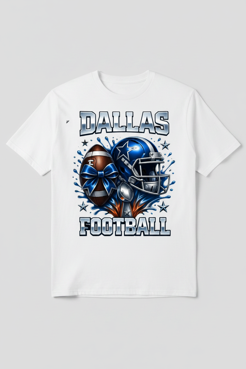 Ladies “Dallas Football” Game-Day Tee