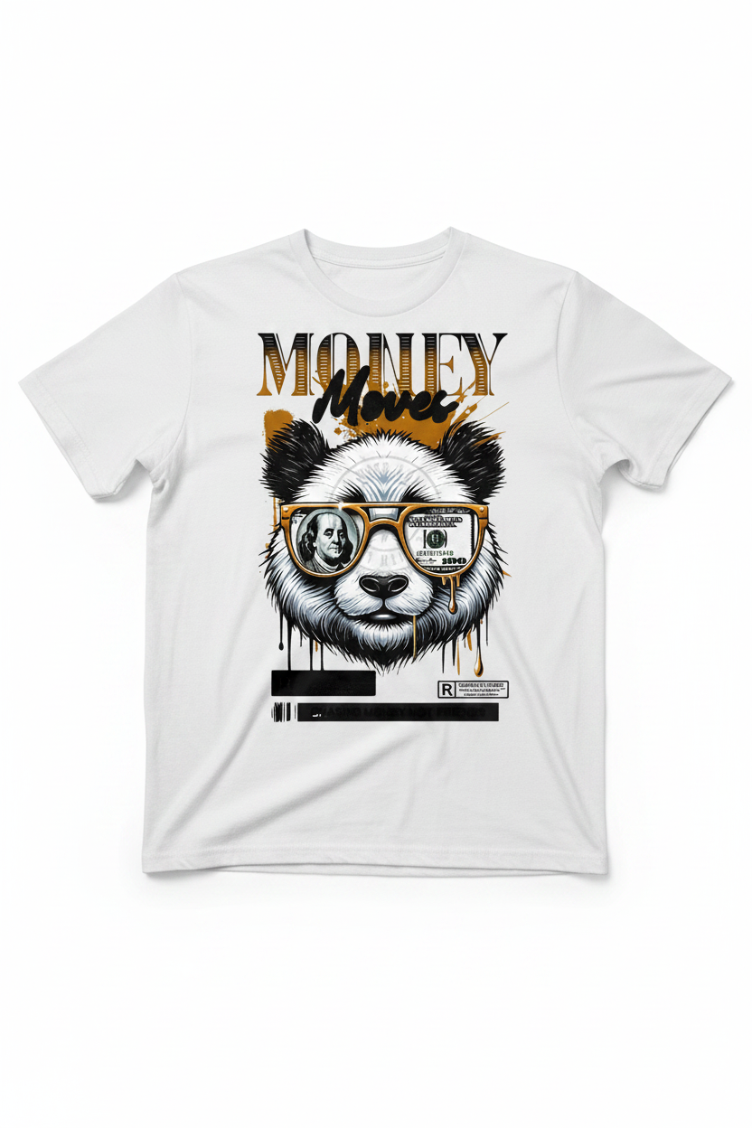 Men’s “Money Moves” White Graphic Tee