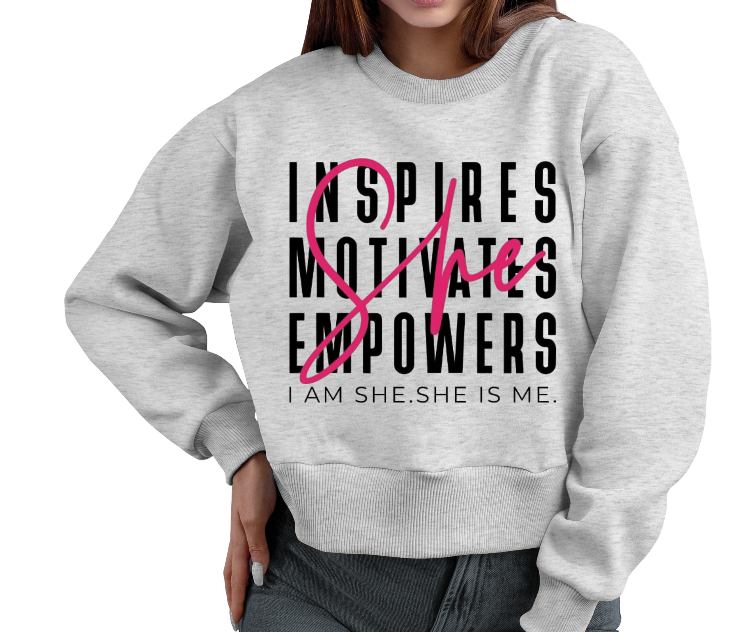 Ladies “She Inspires, She Empowers” Pullover Sweat-shirt