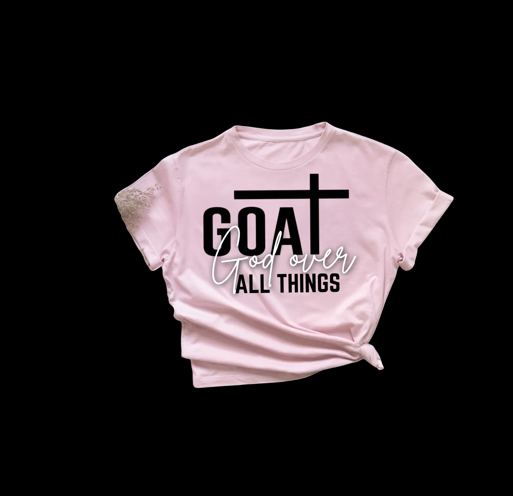 Ladies - G.O.A.T “God over ALL THINGS” Crop Tee