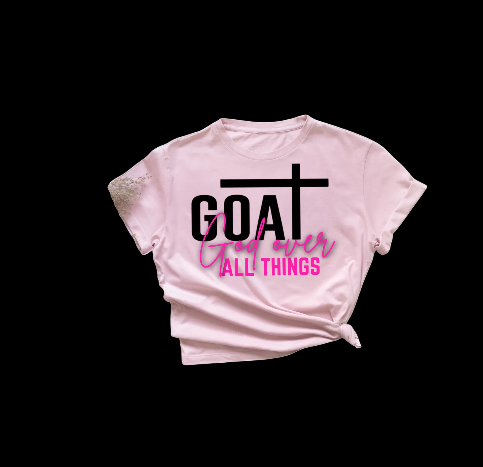 Ladies - G.O.A.T “God over ALL THINGS” Crop Tee