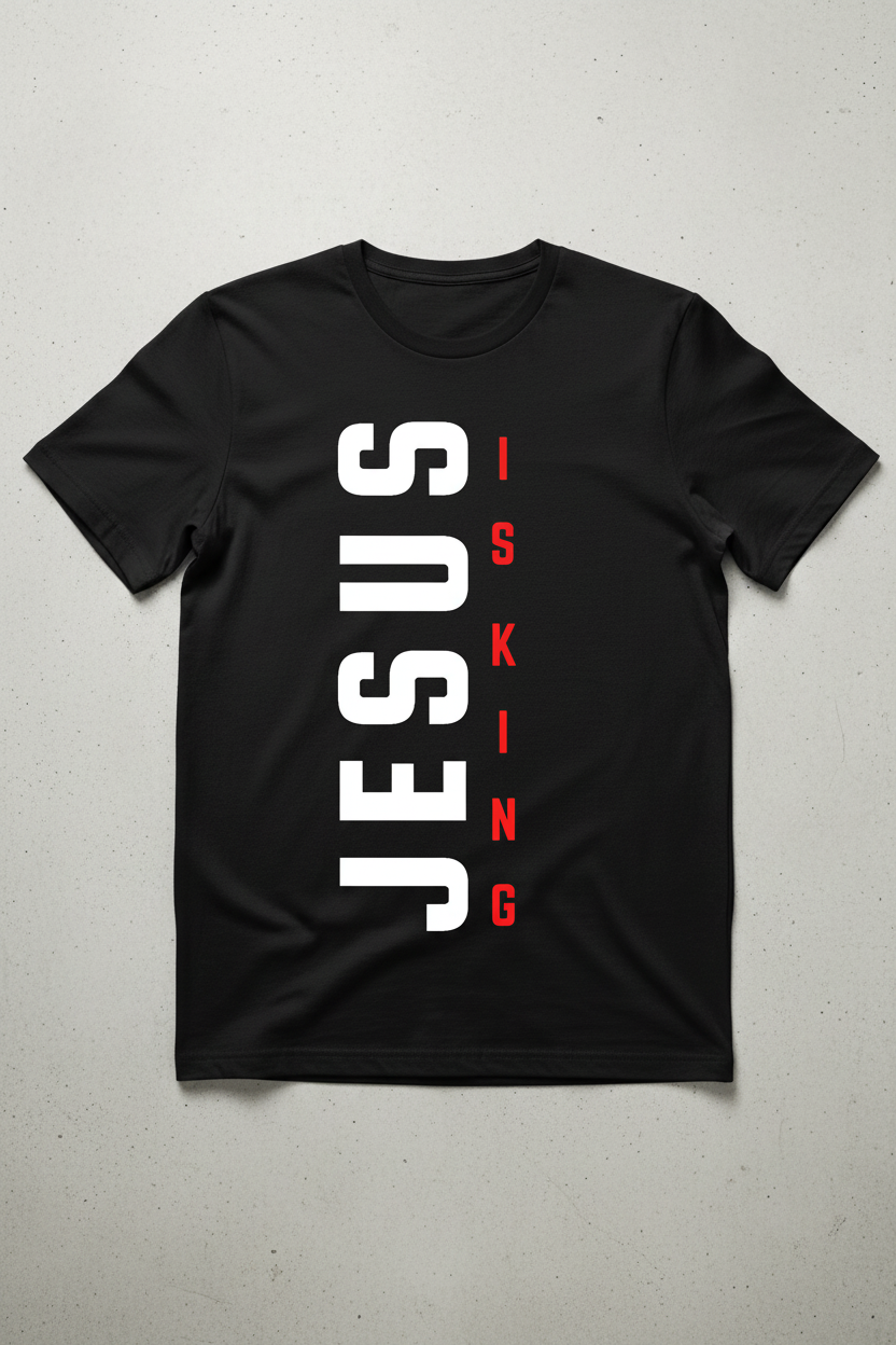 Men’s “JESUS IS KING” Blavk Tee
