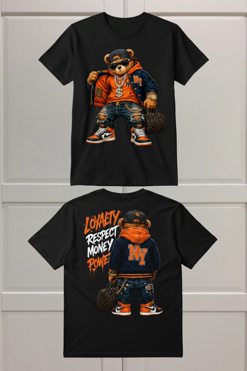 Luxe Money Bag Bear Graphic Tee